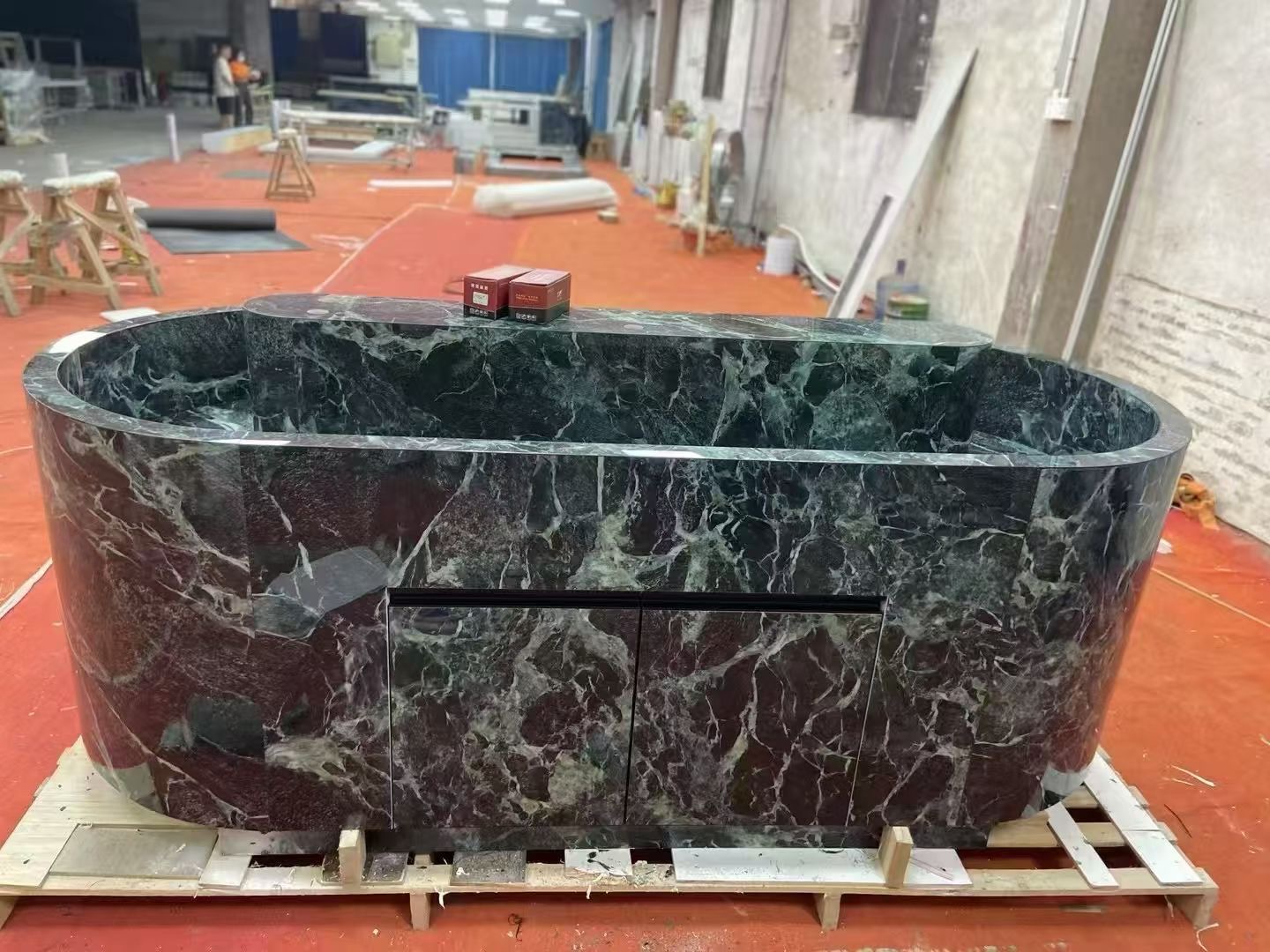 prada style sintered stone washbasin in the factory