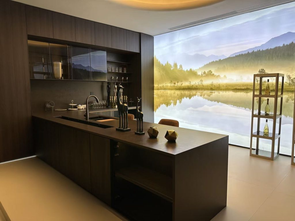 kitchen cabinet with sintered stone