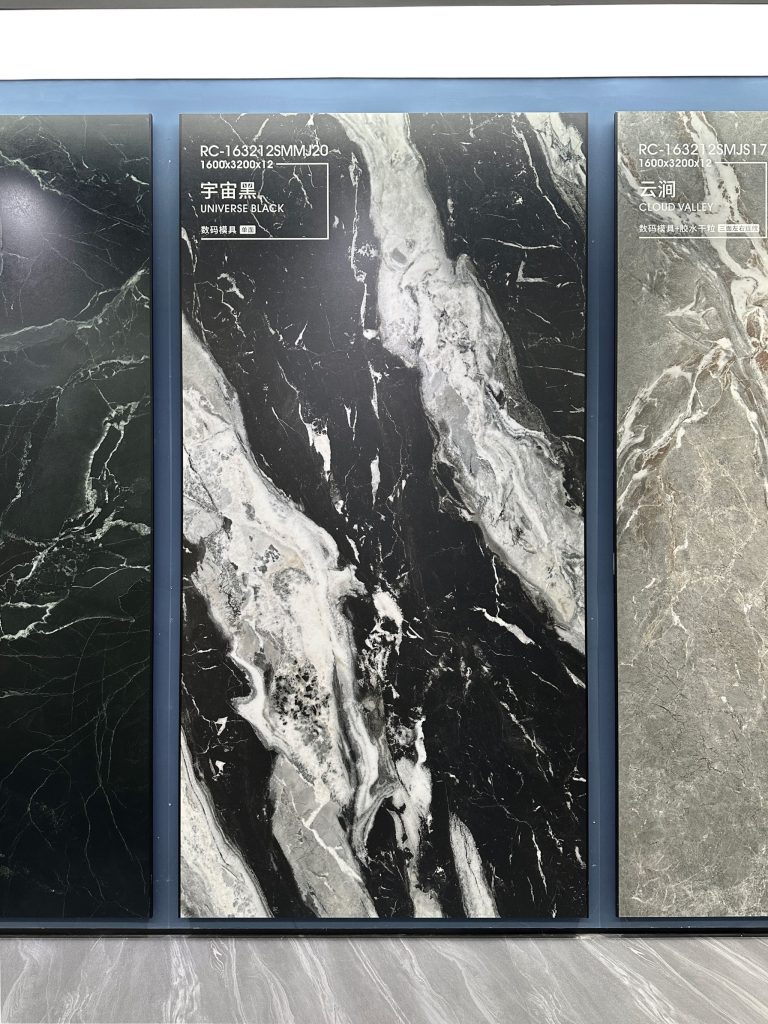 universe black sintered stone slab in BJS