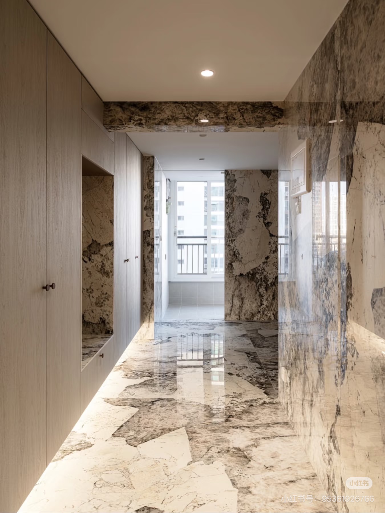 BJS sintered stone bathroom slab with a large-format surface